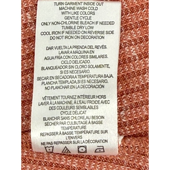 Absolutely Famous Sz 1X Pink‎ Cold Shoulder Top Women's Crochet Knit Ribbed - Picture 9 of 10